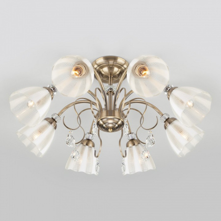 Фото Люстра на штанге Eurosvet Floranse 30155/8 античная бронза