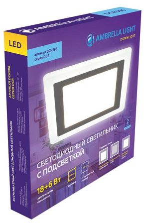 Открыть Встраиваемый светильник Ambrella Light DCR DCR396 Фото Встраиваемый светильник Ambrella Light DCR DCR396