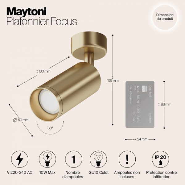 Фото Спот Maytoni Focus C017CW-01MG