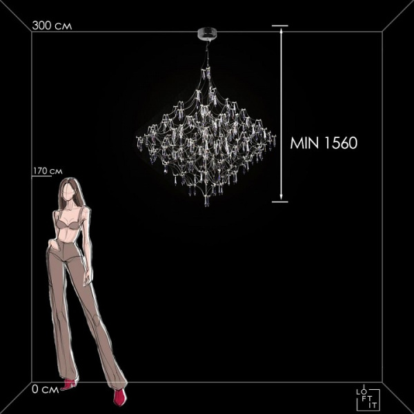 Фото Подвесная люстра Loft it Mira 10259/1200 Silver Asfour