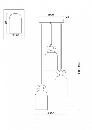 Фото Подвесной светильник Freya Pitch FR5365PL-03CH