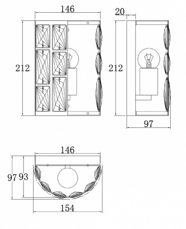 Фото Накладной светильник Maytoni Gelid MOD184-WL-01-CH