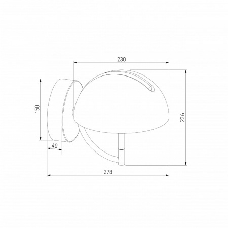 Фото Бра Eurosvet Emisfero 50083/1 LED золото
