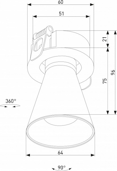 Фото Встраиваемый светильник Elektrostandard Bell 25097/LED 8W 4000K белый