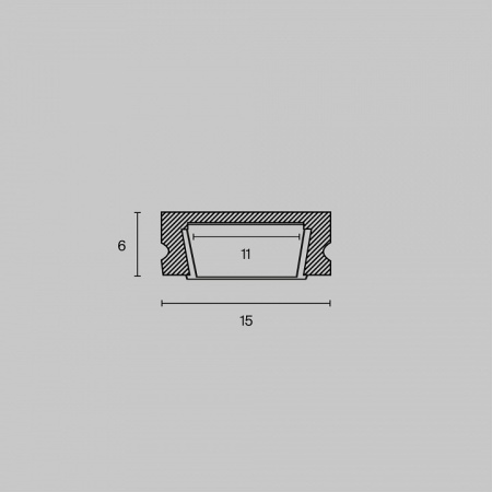 Фото Профиль накладной Maytoni Алюминиевый профиль ALM001S-2M