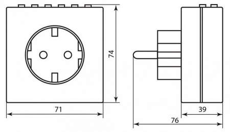 Фото Розетка с таймером Feron TM21 23215