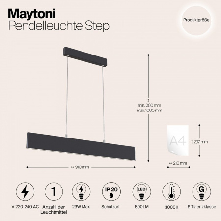 Фото Подвесной светильник Maytoni Step P010PL-L23B
