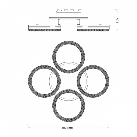 Фото Потолочная люстра Escada Albus 10276/4LED APP
