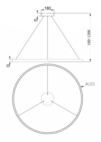 Фото Подвесной светильник Maytoni Rim MOD058PL-L65BS4K