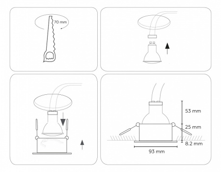 Открыть Встраиваемый светильник Ambrella Light TN TN111 Фото Встраиваемый светильник Ambrella Light TN TN111