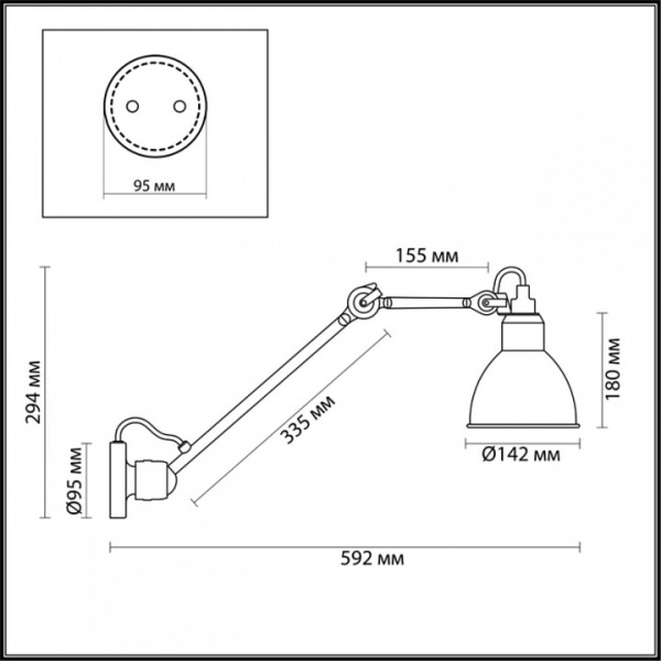 Фото Бра Odeon Light Arta 4126/1WD