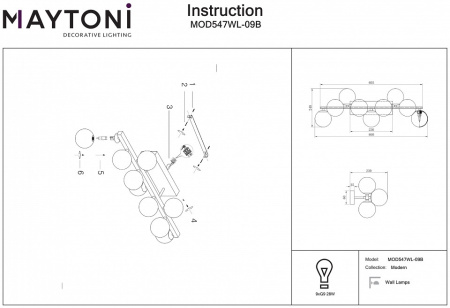 Фото Бра Maytoni Dallas MOD547WL-09B