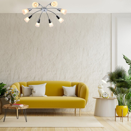 Фото Потолочная люстра Escada Aquilegia 1100/8P Chrome