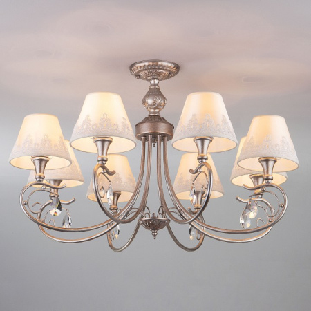 Открыть Люстра на штанге Eurosvet Incanto 60069/8 серебро Фото Люстра на штанге Eurosvet Incanto 60069/8 серебро
