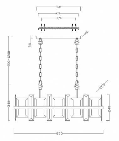Фото Подвесной светильник Maytoni Cerezo MOD201PL-08N