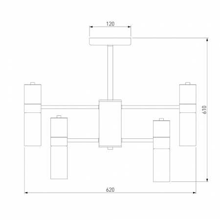 Фото Люстра на штанге Eurosvet Tesoro 70125/6 черный