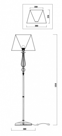 Фото Торшер Freya Inessa FR2685FL-01BZ