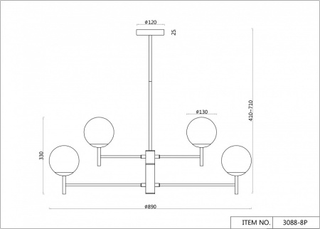 Фото Люстра на штанге F-promo Sheeny 3088-8P