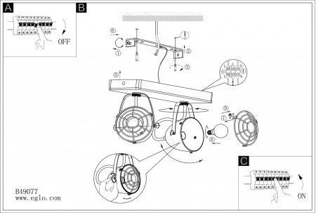 Открыть Спот Eglo Gatebeck 49077 Фото Спот Eglo Gatebeck 49077
