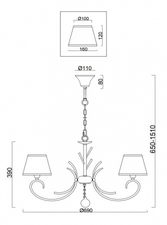 Фото Подвесная люстра Freya Gisela FR2013PL-05G
