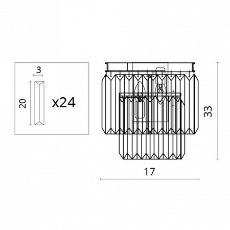 Фото Накладной светильник Divinare Nova 3001/01 AP-2