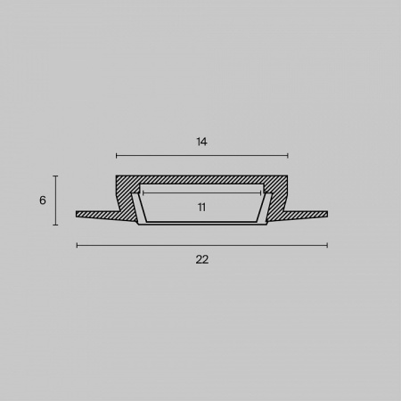 Фото Профиль встраиваемый Maytoni Алюминиевый профиль ALM004S-2M
