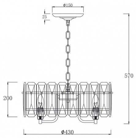 Фото Подвесной светильник Escada Nerissa 2115/6S Chrome