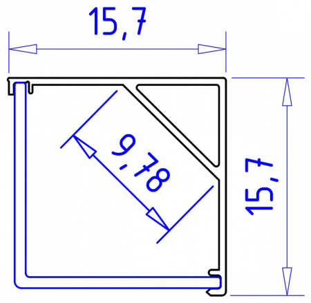 Фото Профиль накладной угловой внутренний Ambrella Light GP GP2150AL