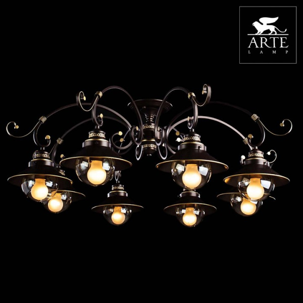Открыть Потолочная люстра Arte Lamp Grazioso A4577PL-8CK Фото Потолочная люстра Arte Lamp Grazioso A4577PL-8CK