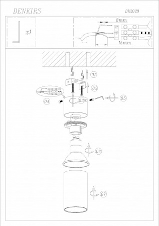 Открыть Спот Denkirs Tube DK2029-WH Фото Спот Denkirs Tube DK2029-WH
