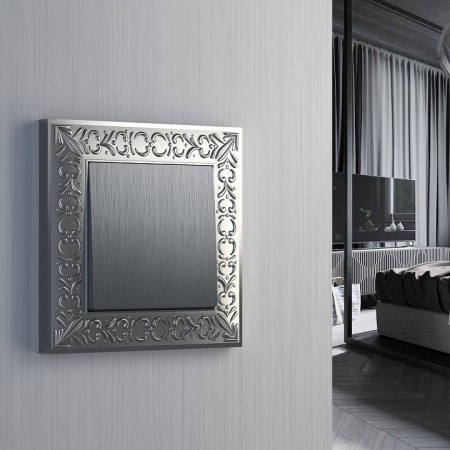 Фото Выключатель одноклавишный без рамки Werkel серебряный рифленый W1110009