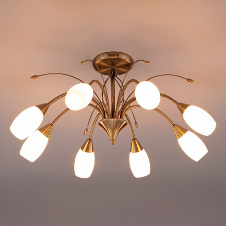 Фото Люстра на штанге Eurosvet Ginevra 30280/8 античная бронза