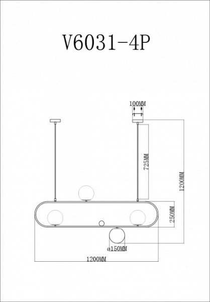 Фото Подвесной светильник Moderli Miya V6031-4P