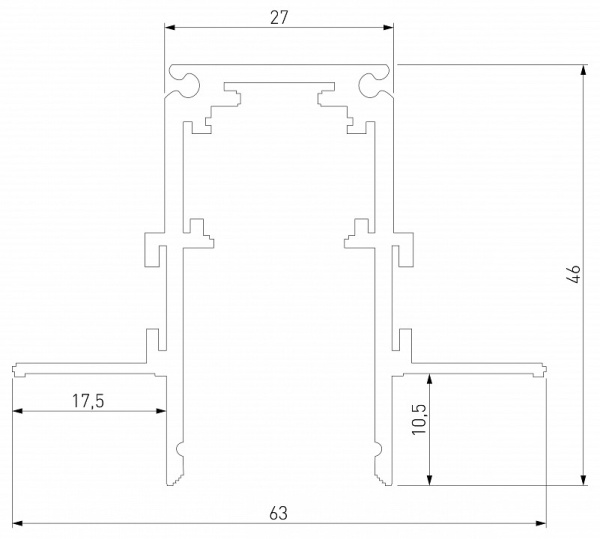 Фото Трек встраиваемый Elektrostandard Slim Magnetic a067505