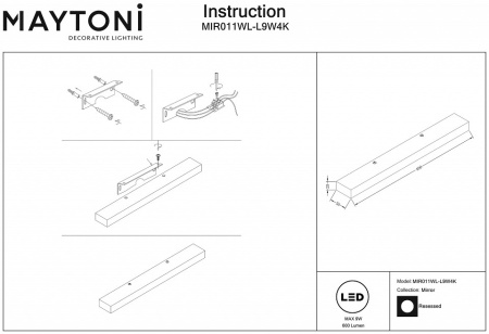 Фото Подсветка для зеркала Maytoni Orion MIR011WL-L9W4K