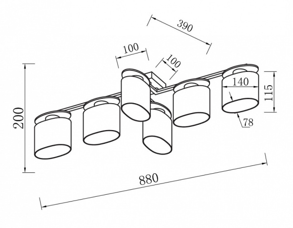 Фото Потолочная люстра Freya Bice FR5101-CL-06-CN