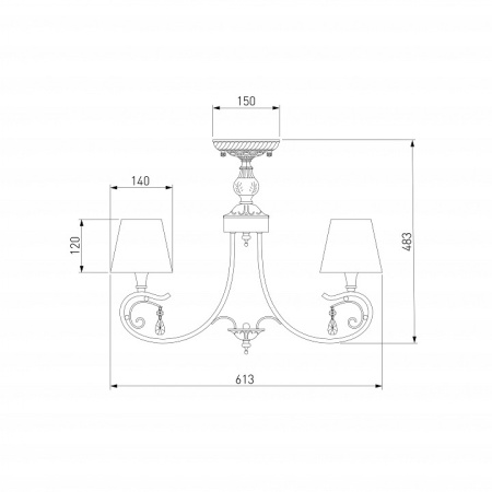 Открыть Люстра на штанге Eurosvet Incanto 60069/5 серебро Фото Люстра на штанге Eurosvet Incanto 60069/5 серебро
