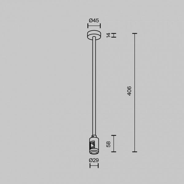 Фото Основание на штанге Maytoni Accessories for tracks Flarity TRA158C-BL1-B