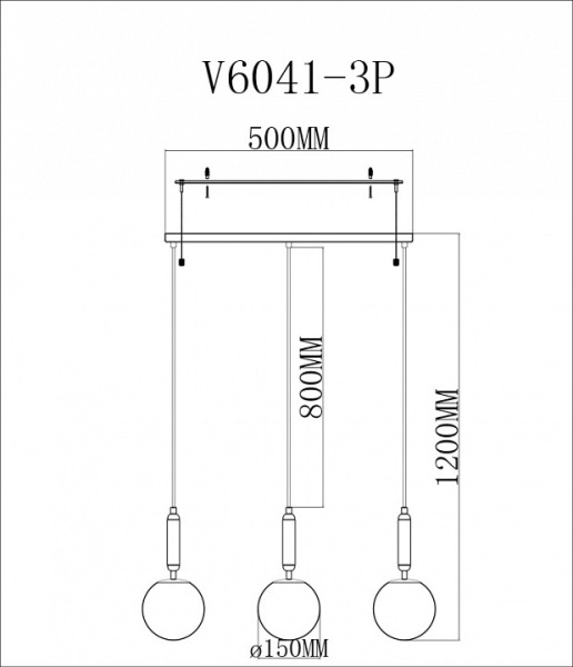 Фото Подвесной светильник Moderli Scrumbel V6041-3P