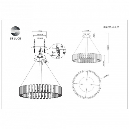 Открыть Подвесная люстра ST-Luce Estense SL6203.403.25 Фото Подвесная люстра ST-Luce Estense SL6203.403.25