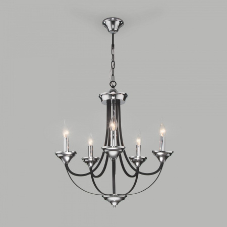 Открыть Подвесная люстра Eurosvet Lazzaro 60098/5 хром Фото Подвесная люстра Eurosvet Lazzaro 60098/5 хром