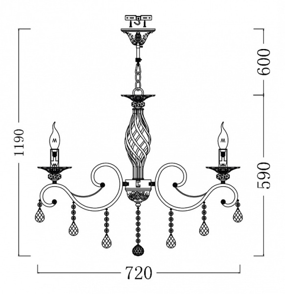 Фото Подвесная люстра Maytoni Grace ARM247-08-G