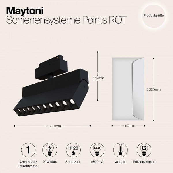 Фото Светильник на штанге Maytoni Points TR015-2-20W4K-B