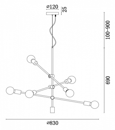 Фото Подвесная люстра Freya Octavia FR5043PL-06BS