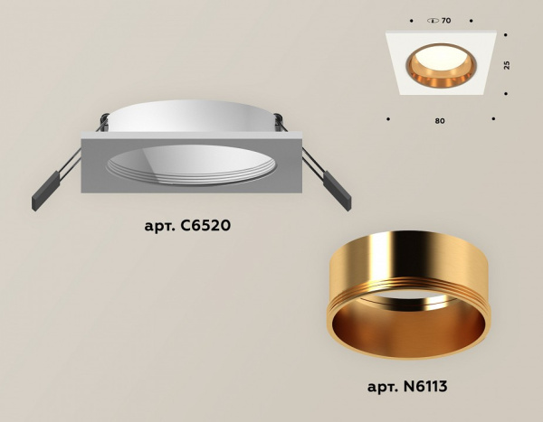 Открыть Встраиваемый светильник Ambrella Light XC XC6520004 Фото Встраиваемый светильник Ambrella Light XC XC6520004