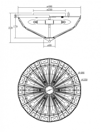 Фото Накладной светильник Maytoni Facet MOD094CL-06CH