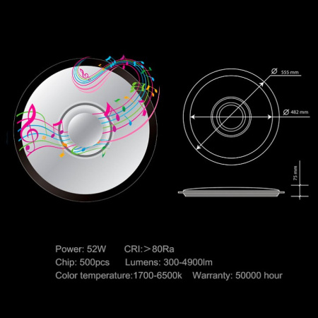 Фото Накладной светильник Omnilux Melofon OML-47307-52