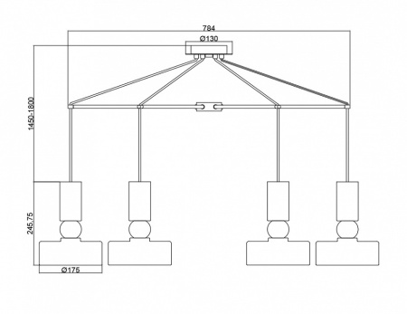 Фото Потолочная люстра Maytoni Void MOD030PL-06GR