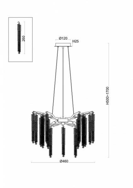 Фото Подвесная люстра Freya Mineral FR1010PL-06G