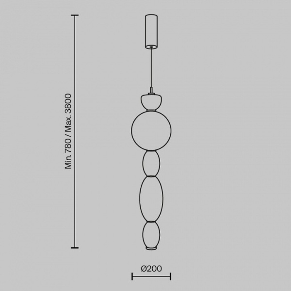 Фото Подвесной светильник Maytoni Adore MOD297PL-L17BS3K